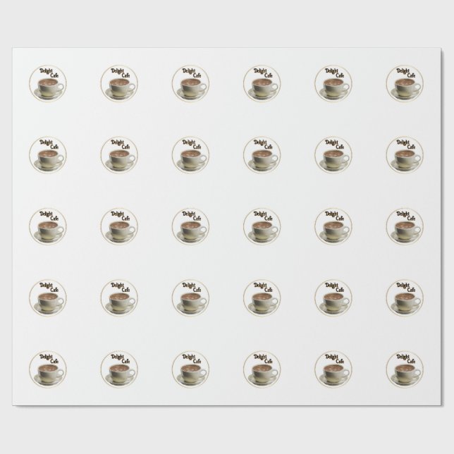 Papel De Regalo Logo del café (Superficie plana)