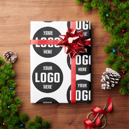 Papel De Regalo Logotipo Comercial Personalizado – Blanco