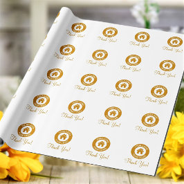 Papel De Regalo Logotipo Comercial Personalizado Gracias