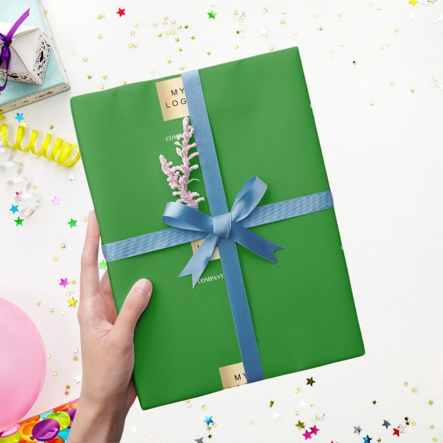 Papel De Regalo Logotipo corporativo empresarial verde bosque (Subido por el creador)