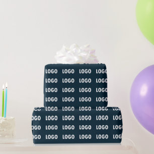 Papel De Regalo Logotipo corporativo y empresarial de color azul o