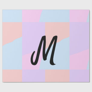 Papel De Regalo logotipo de monograma minimalista simple personali