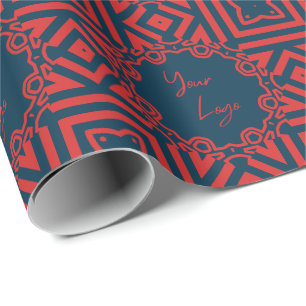 Papel De Regalo Logotipo de negocio del Personalizado del patrón d