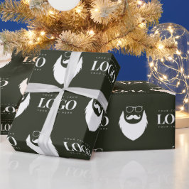 Papel De Regalo Logotipo de negocio personalizado Patrón Santa Cla