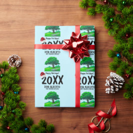 Papel De Regalo Logotipo de roble | Regalos de Navidad Empresa Fel