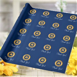 Papel De Regalo Logotipo Empresarial Personalizado Gracias