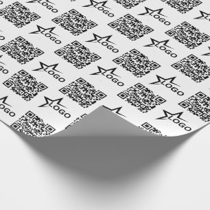 Papel De Regalo Logotipo empresarial personalizado y código QR