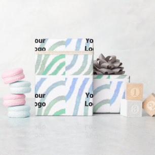 Papel De Regalo Logotipo personalizado elegante simple aquí empres