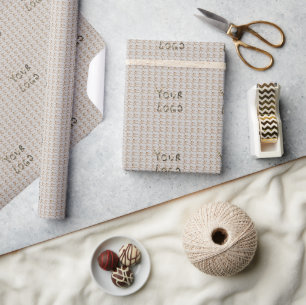 Papel De Regalo Logotipo personalizado simple minimalista elegante