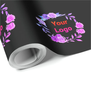 Papel De Regalo Logotipo personalizado simple minimalista elegante