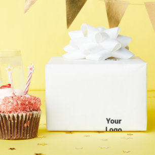 Papel De Regalo Logotipo personalizado simple minimalista elegante