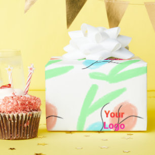 Papel De Regalo Logotipo personalizado simple minimalista elegante