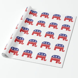 Papel De Regalo Logotipo republicano del elefante