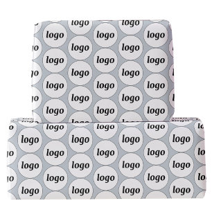Papel De Regalo Logotipo simple Patrón comercial Polvo Azul