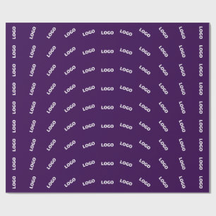Papel De Regalo Logotipo único o patrón de imagen subido Púrpura