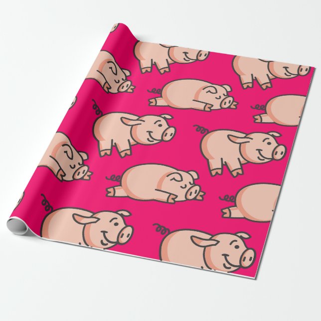 Papel De Regalo Lolailo 19 Oink Oink (Desenrollado)