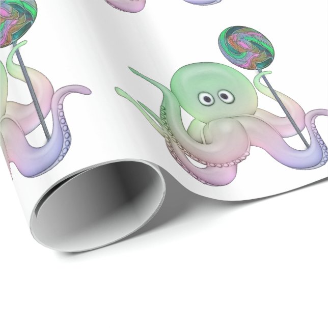 Papel De Regalo Lolli-pops Octopus (Esquina del rollo)