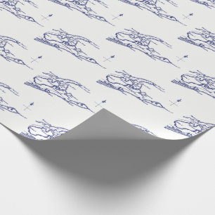 Papel De Regalo Long Island The Hamptons Map VC