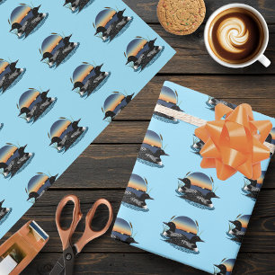 Papel De Regalo Loon Couple Sunset Blue