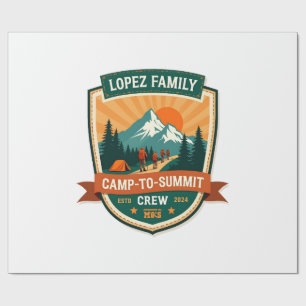 Papel De Regalo Lopez Family Camp-A-Tripulación de la Cumbre Vinta