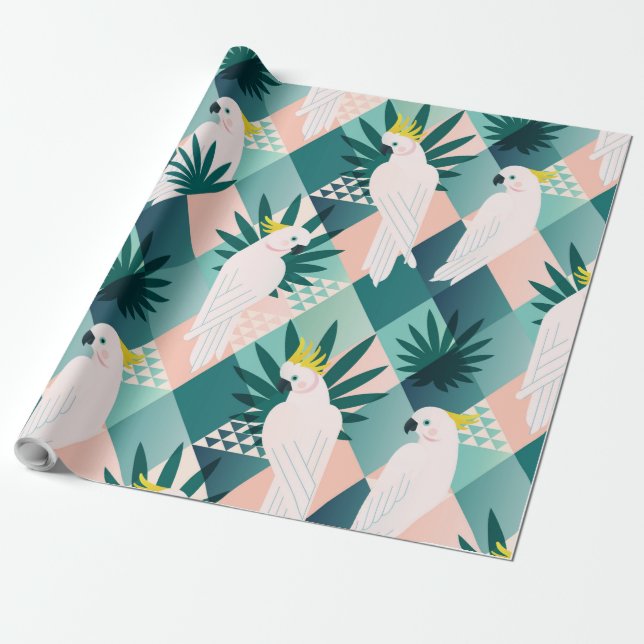 Papel De Regalo Loro en la Palm 1 (Desenrollado)