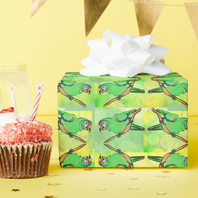 Papel De Regalo Loro feliz cumpleaños (Fiesta de cumpleaños )