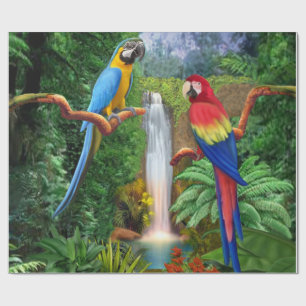 Papel De Regalo Loros tropicales del Macaw