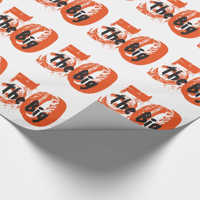 Papel De Regalo Los 50 grandes, cumpleaños, negro, texto (Esquina)