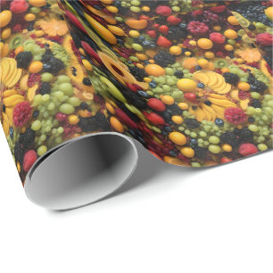 Papel De Regalo Los Amantes De Las Frutas Se Encantan De La Plátan