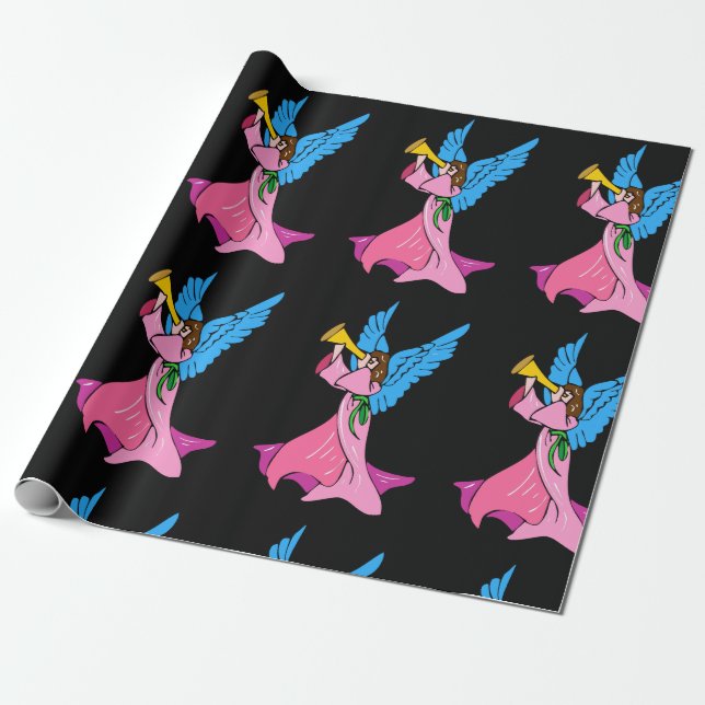 Papel De Regalo Los ángeles jugando a la trompeta (Desenrollado)
