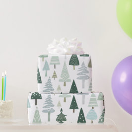 Papel De Regalo Los árboles navideños modernos son elegantes