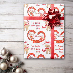 Papel De Regalo Los bebés Navidades de renos de Santa Cute