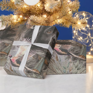 Papel De Regalo Los Brittany Spaniels, temporada de caza de aves