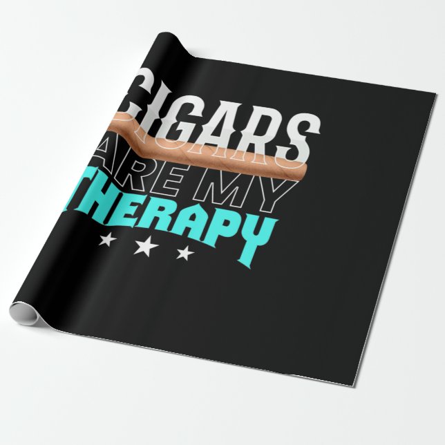 Papel De Regalo Los cigarros son mi terapia (Desenrollado)