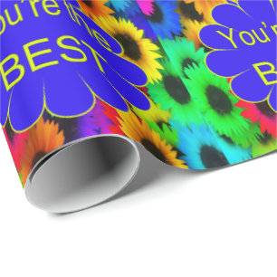 Papel De Regalo Los colores neones girasoles son los mejores