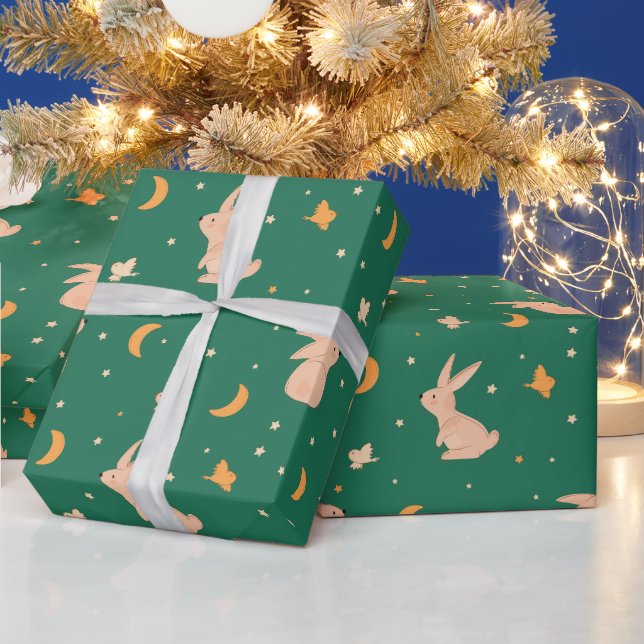 Papel De Regalo Los Conejos y la Luna (Vacaciones)