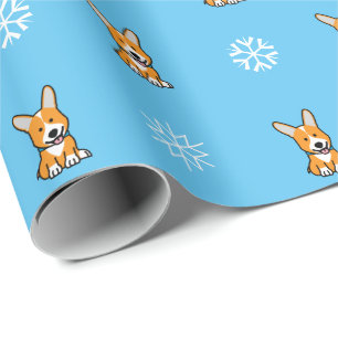 Papel De Regalo Los Corgis del Corgi persiguen el Pembroke feliz