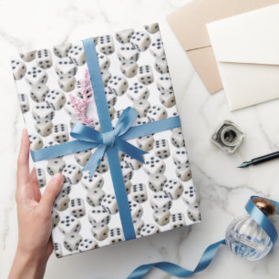 Papel De Regalo Los dados blancos en blanco