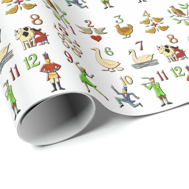 Papel De Regalo Los doce días de navidad (Esquina del rollo)