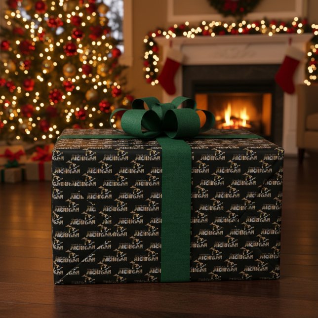 Papel De Regalo Los espirales de Michigan en los Grandes Lagos (State Pride Gift Wrap)