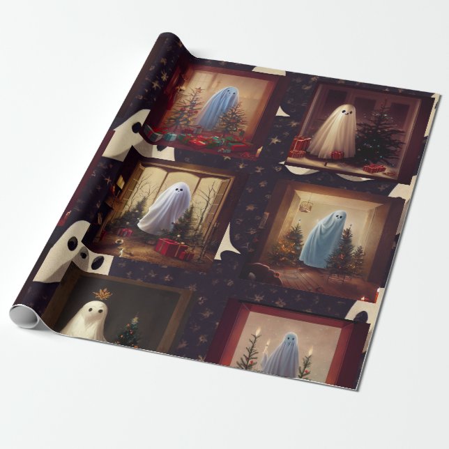 Papel De Regalo Los fantasmas de los Navidades (Desenrollado)