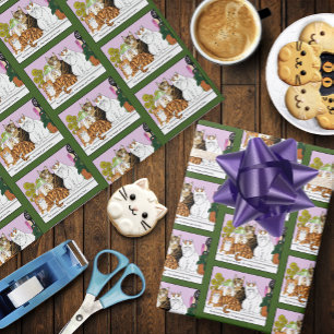 Papel De Regalo Los gatos están a cargo