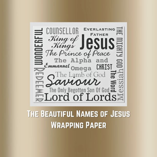 Papel De Regalo Los hermosos nombres de Jesús (The Beautiful Names of Jesus Wrapping Paper)