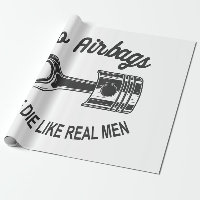 Papel De Regalo Los hombres aceleran el Carreras, el coche deporti (Desenrollado)