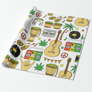 Papel De Regalo Los instrumentos musicales son un patrón sin fisur