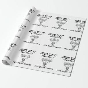 Papel De Regalo Los judíos Hanuakkah lo hacen ocho noches diverti