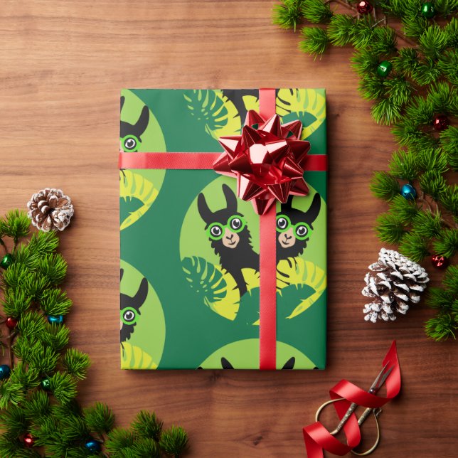 Papel De Regalo Los mejores amigos de Fun Llama Alpaca (Regalo de vacaciones)