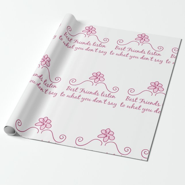 Papel De Regalo Los mejores amigos escuchen (Desenrollado)