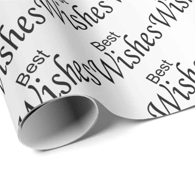 Papel De Regalo Los mejores deseos | Boda (Esquina del rollo)