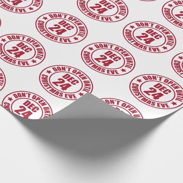 Papel De Regalo Los modernos no abren hasta que los Navidades incl (Esquina)